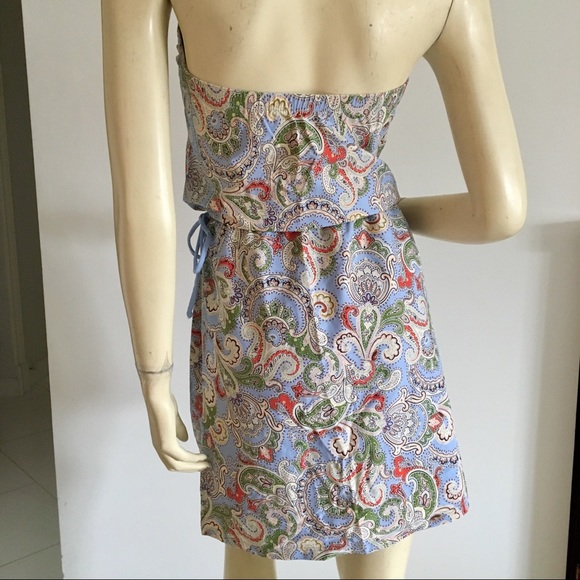 🔴 Tommy Hilfiger strapless Swimsuit coverup dress. Paisley pattern - Picture 5 of 7